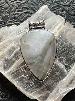 Druzy Moss Agate Stone Jewelry Crystal Pendant #SrWNCEOuVcE