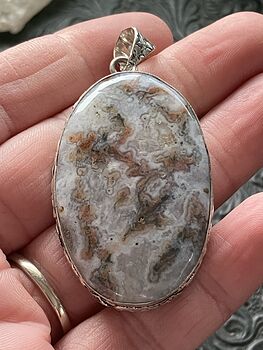 Druzy Moss Agate Stone Jewelry Crystal Pendant #ZbnD01cmQzw