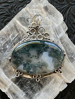 Druzy Moss Agate Stone Jewelry Crystal Pendant #tAgk5E0w08c