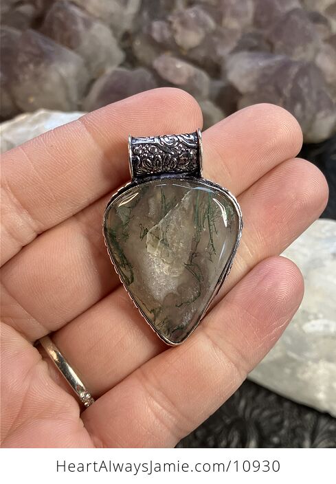 Druzy Moss Agate Stone Jewelry Crystal Pendant - #0G0TVUqEqQM-1