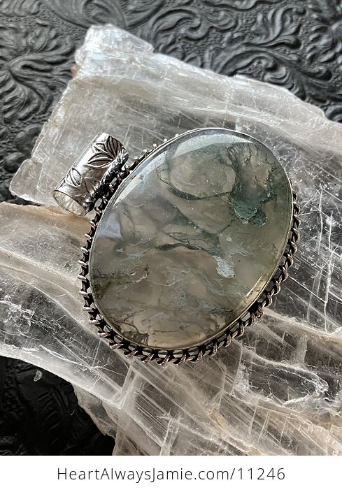 Druzy Moss Agate Stone Jewelry Crystal Pendant - #5Kn8w0pUSUc-2
