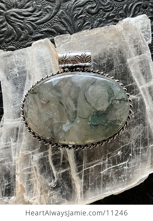 Druzy Moss Agate Stone Jewelry Crystal Pendant - #5Kn8w0pUSUc-1