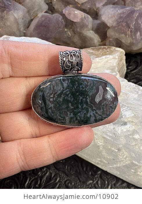 Druzy Moss Agate Stone Jewelry Crystal Pendant - #BcHX4eRvPX8-2