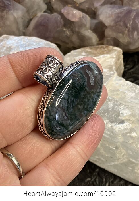 Druzy Moss Agate Stone Jewelry Crystal Pendant - #BcHX4eRvPX8-3