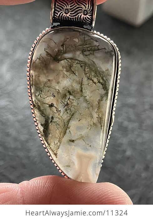 Druzy Moss Agate Stone Jewelry Crystal Pendant - #GCzLWyks2SY-7