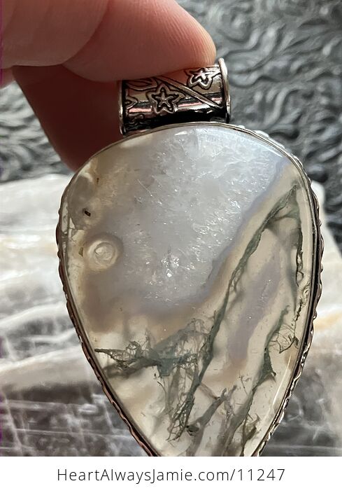 Druzy Moss Agate Stone Jewelry Crystal Pendant - #SrWNCEOuVcE-5