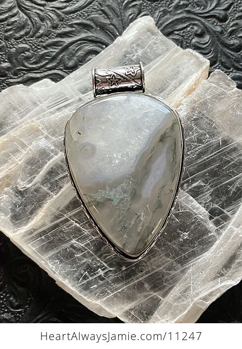 Druzy Moss Agate Stone Jewelry Crystal Pendant - #SrWNCEOuVcE-1