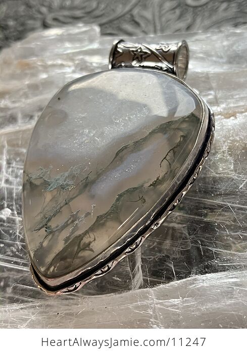 Druzy Moss Agate Stone Jewelry Crystal Pendant - #SrWNCEOuVcE-8