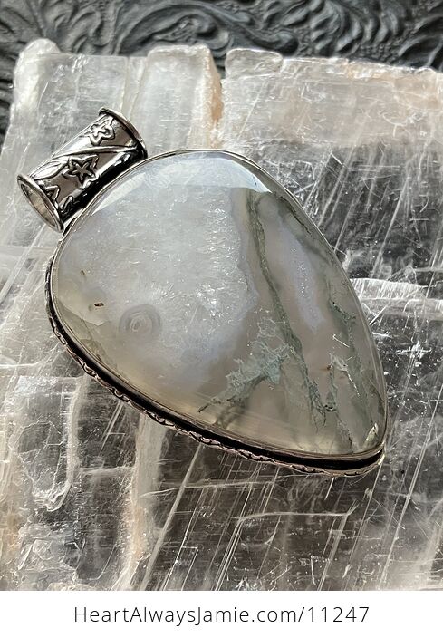 Druzy Moss Agate Stone Jewelry Crystal Pendant - #SrWNCEOuVcE-2