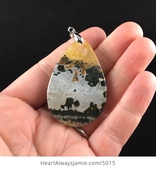 Druzy Ocean Jasper Stone Jewelry Pendant - #rSHs02ZN6U4-6