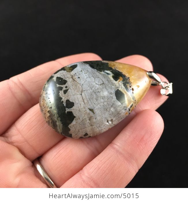 Druzy Ocean Jasper Stone Jewelry Pendant - #rSHs02ZN6U4-4