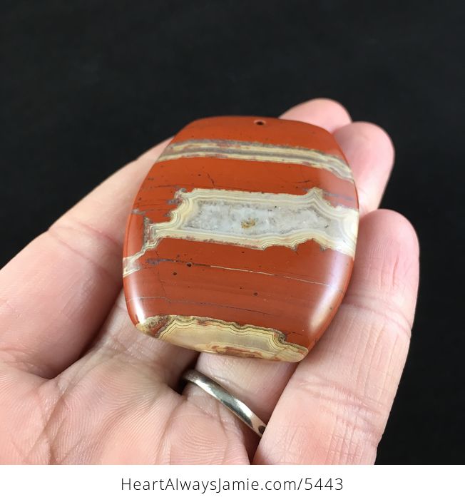 Druzy Red Jasper Stone Jewelry Pendant - #wU33TvMGebU-2