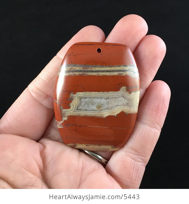 Druzy Red Jasper Stone Jewelry Pendant - #wU33TvMGebU-1