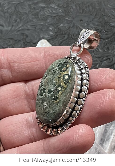 Druzy Sea Ocean Jasper Pendant Crystal Stone Jewelry - #JFv9fIok3XE-3