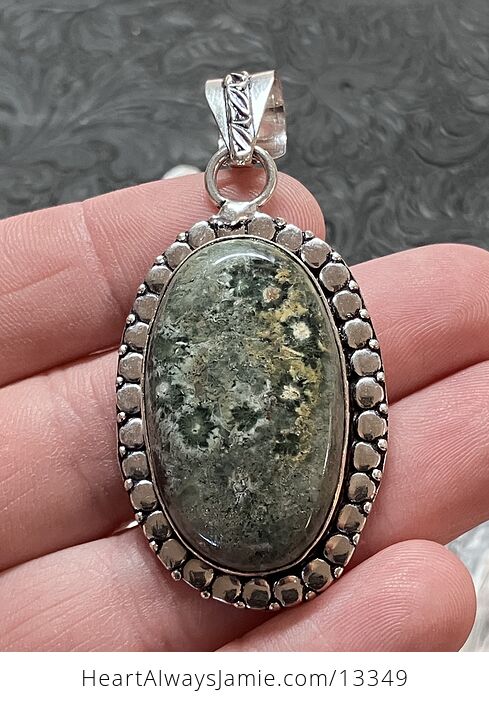 Druzy Sea Ocean Jasper Pendant Crystal Stone Jewelry - #JFv9fIok3XE-4