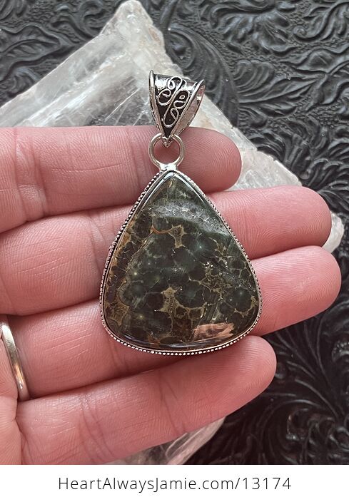 Druzy Sea Ocean Jasper Pendant Crystal Stone Jewelry - #djoBaz9Q6Y4-2