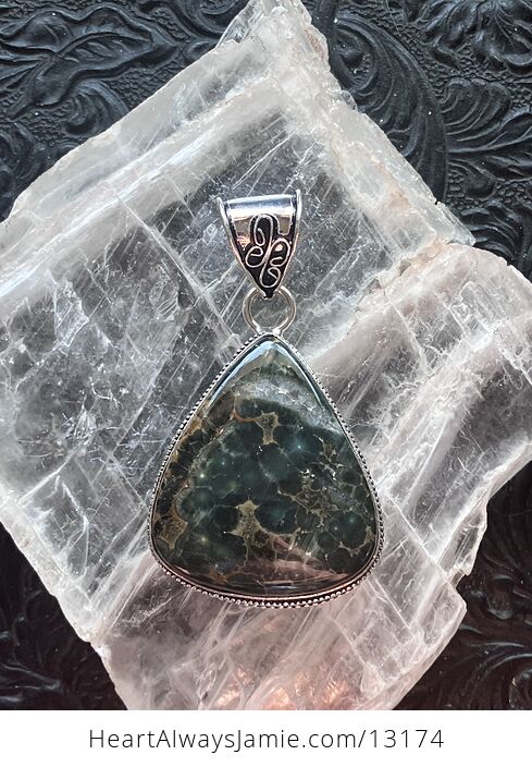 Druzy Sea Ocean Jasper Pendant Crystal Stone Jewelry - #djoBaz9Q6Y4-6