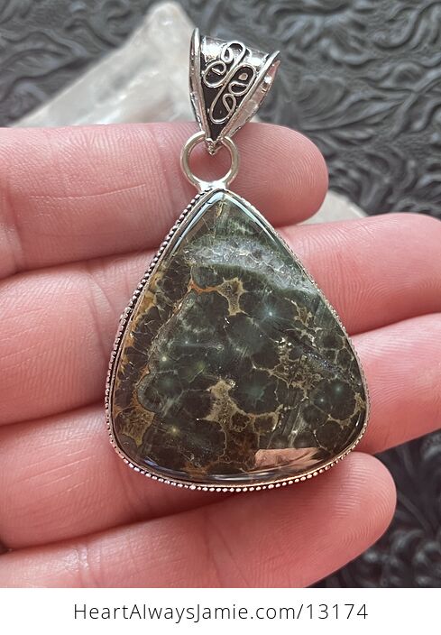 Druzy Sea Ocean Jasper Pendant Crystal Stone Jewelry - #djoBaz9Q6Y4-1