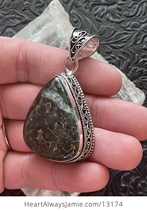 Druzy Sea Ocean Jasper Pendant Crystal Stone Jewelry - #djoBaz9Q6Y4-4