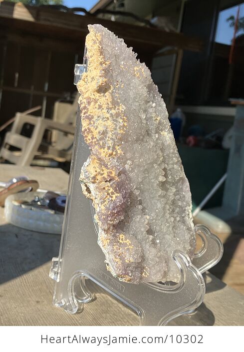 Dual Sided Amethyst Flower Plate Crystal - #Hb643iQ0m2M-13