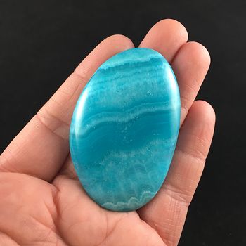 Dyed Blue Calcite Cabochon Stone #HY9hH3CNIdY