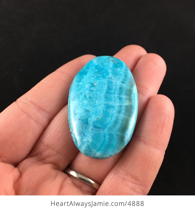 Dyed Blue Calcite Cabochon Stone - #4sexvAHrrFU-2