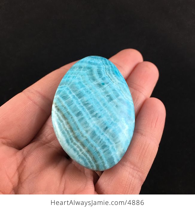 Dyed Blue Calcite Cabochon Stone - #9iNmJi2b3Wc-2
