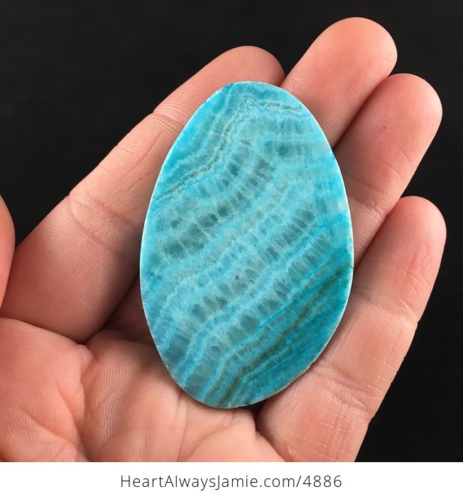 Dyed Blue Calcite Cabochon Stone - #9iNmJi2b3Wc-5