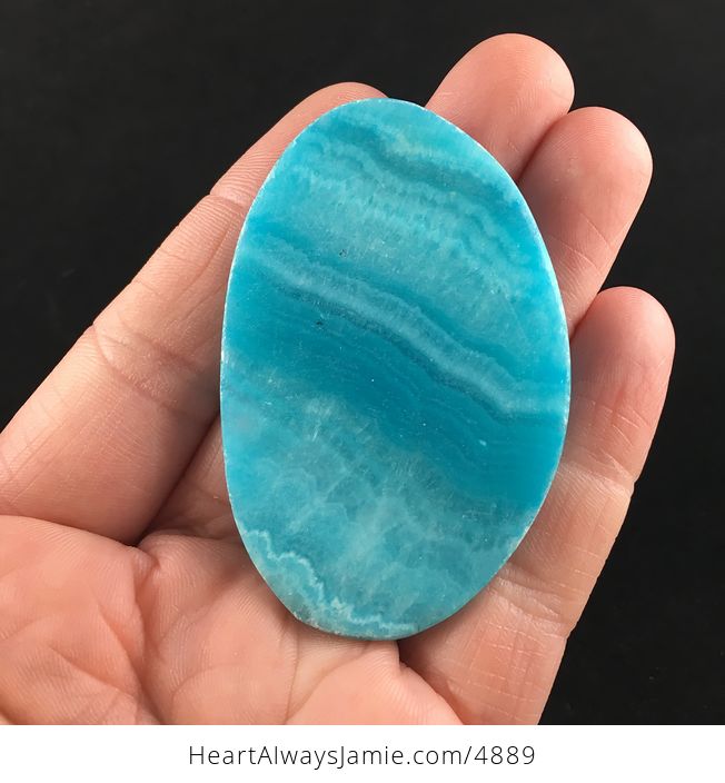 Dyed Blue Calcite Cabochon Stone - #HY9hH3CNIdY-5