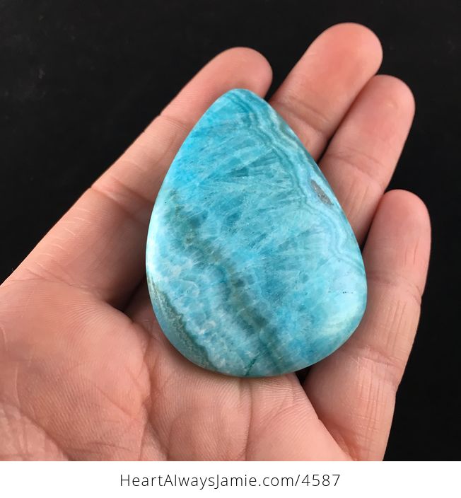 Dyed Blue Calcite Cabochon Stone - #PeK6gZ4x0jU-2