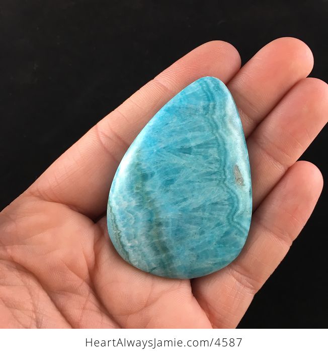Dyed Blue Calcite Cabochon Stone - #PeK6gZ4x0jU-1