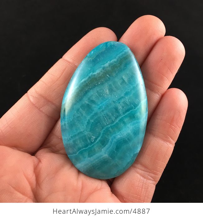 Dyed Blue Calcite Cabochon Stone - #muFX0RfCFL0-1