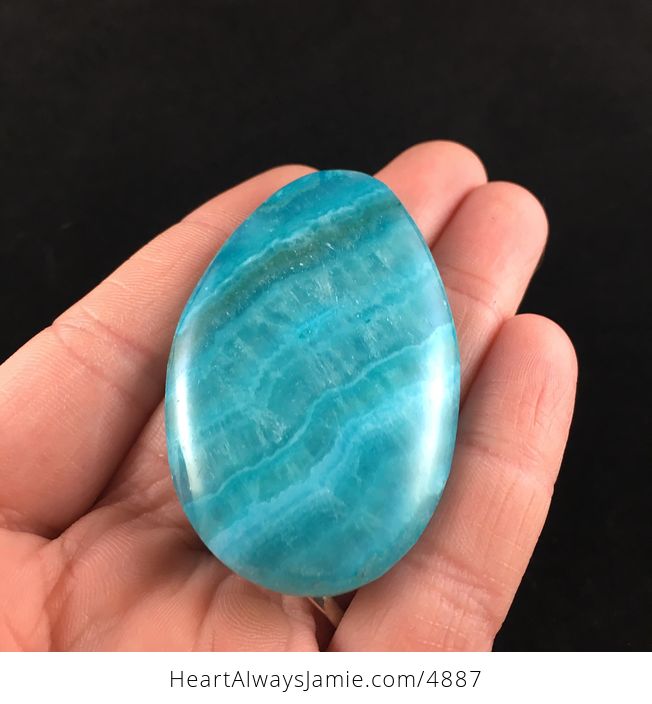 Dyed Blue Calcite Cabochon Stone - #muFX0RfCFL0-2