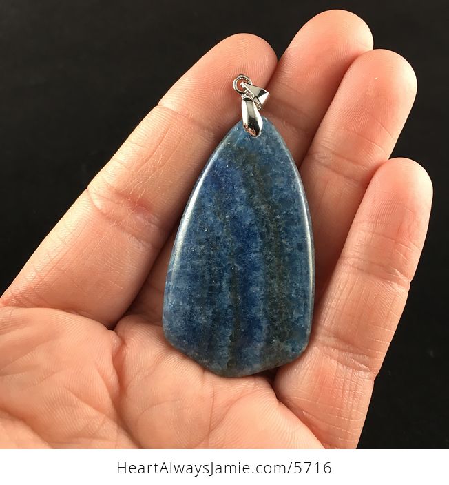 Dyed Blue Calcite Stone Jewelry Pendant - #QG1nqgNudaI-1