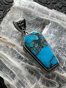Dyed Magnesite Turquoise Coffin Crystal Stone Jewelry Pendant Chip Discount #pLdJ0USScv4