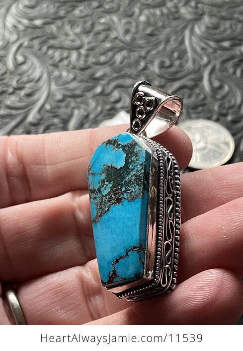 Dyed Magnesite Turquoise Coffin Crystal Stone Jewelry Pendant Chip Discount - #pLdJ0USScv4-4