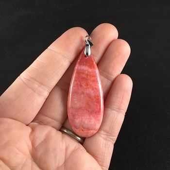 Dyed Pink Calcite Stone Pendant Jewelry #FHckxsQ2MSs