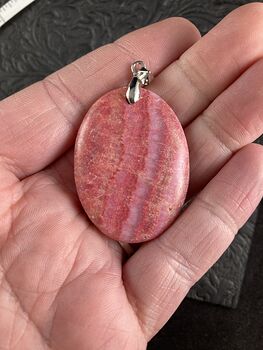Dyed Pink Calcite Stone Pendant Jewelry #KXS6dYdlKy8