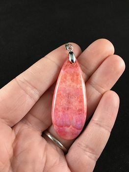 Dyed Pink Calcite Stone Pendant Jewelry #Np01lt1vpq0