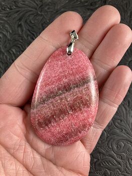 Dyed Pink Calcite Stone Pendant Jewelry #jQDxyvomNjQ