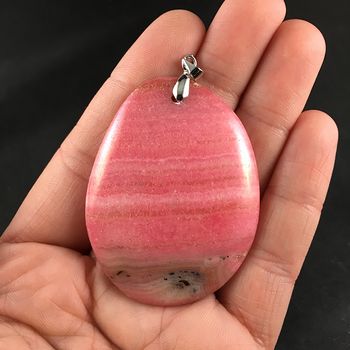 Dyed Pink Calcite Stone Pendant Jewelry #pAs84Ui1X48