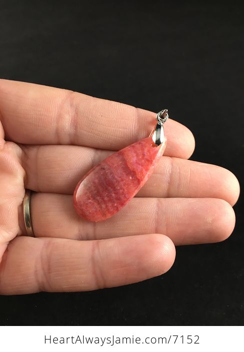 Dyed Pink Calcite Stone Pendant Jewelry - #1I6o92QL33A-2