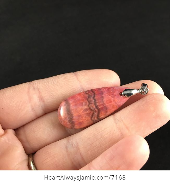Dyed Pink Calcite Stone Pendant Jewelry - #7DBt0qrOmig-4