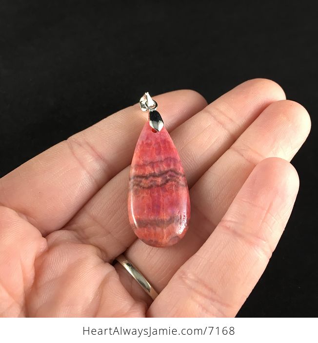 Dyed Pink Calcite Stone Pendant Jewelry - #7DBt0qrOmig-3