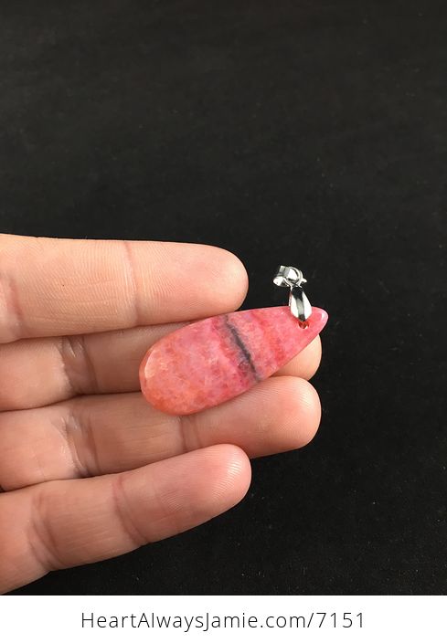 Dyed Pink Calcite Stone Pendant Jewelry - #9fAbbPCFZmI-3
