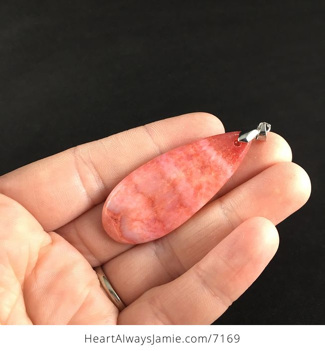 Dyed Pink Calcite Stone Pendant Jewelry - #FHckxsQ2MSs-5