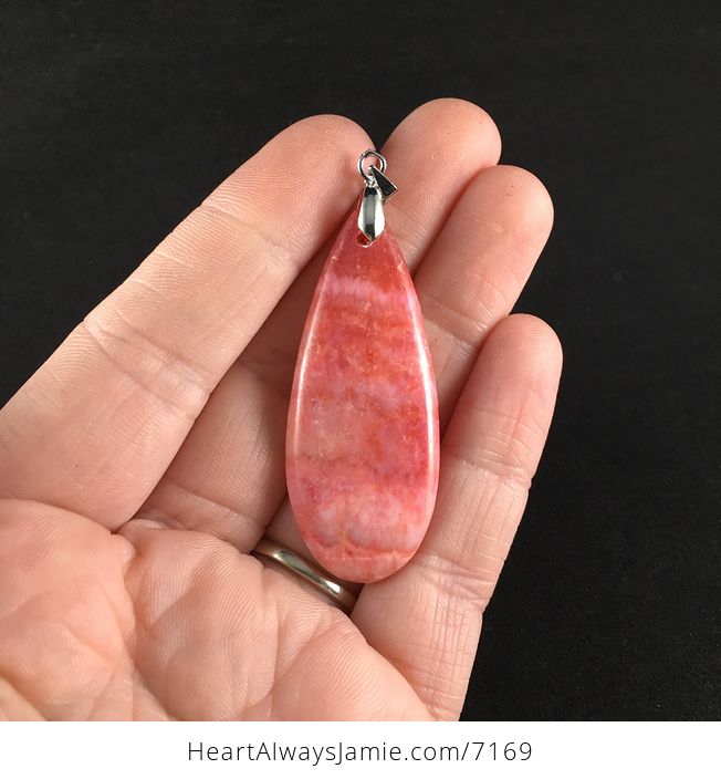 Dyed Pink Calcite Stone Pendant Jewelry - #FHckxsQ2MSs-1