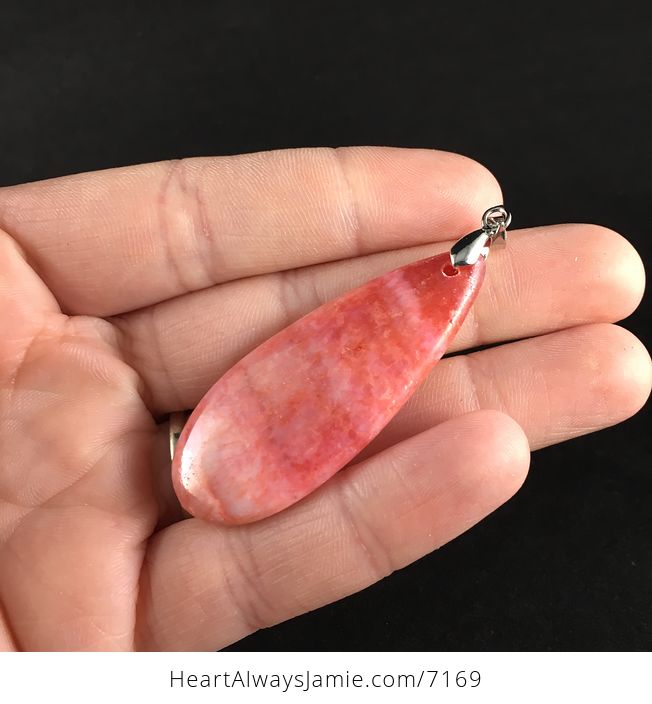 Dyed Pink Calcite Stone Pendant Jewelry - #FHckxsQ2MSs-2