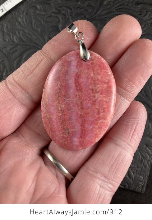 Dyed Pink Calcite Stone Pendant Jewelry - #KXS6dYdlKy8-3