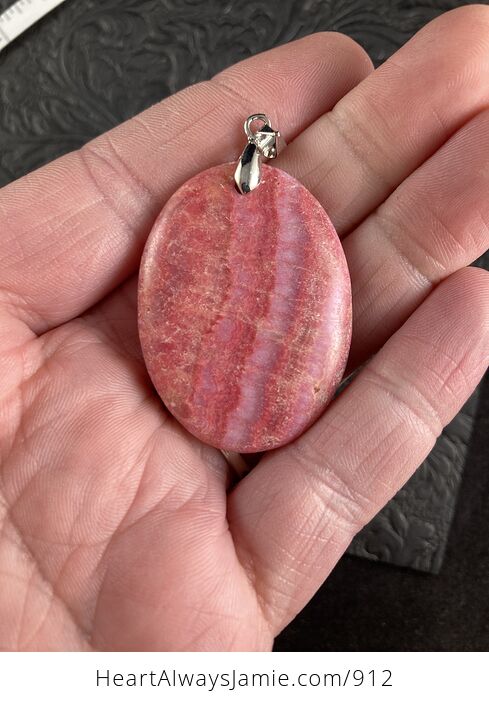 Dyed Pink Calcite Stone Pendant Jewelry - #KXS6dYdlKy8-1